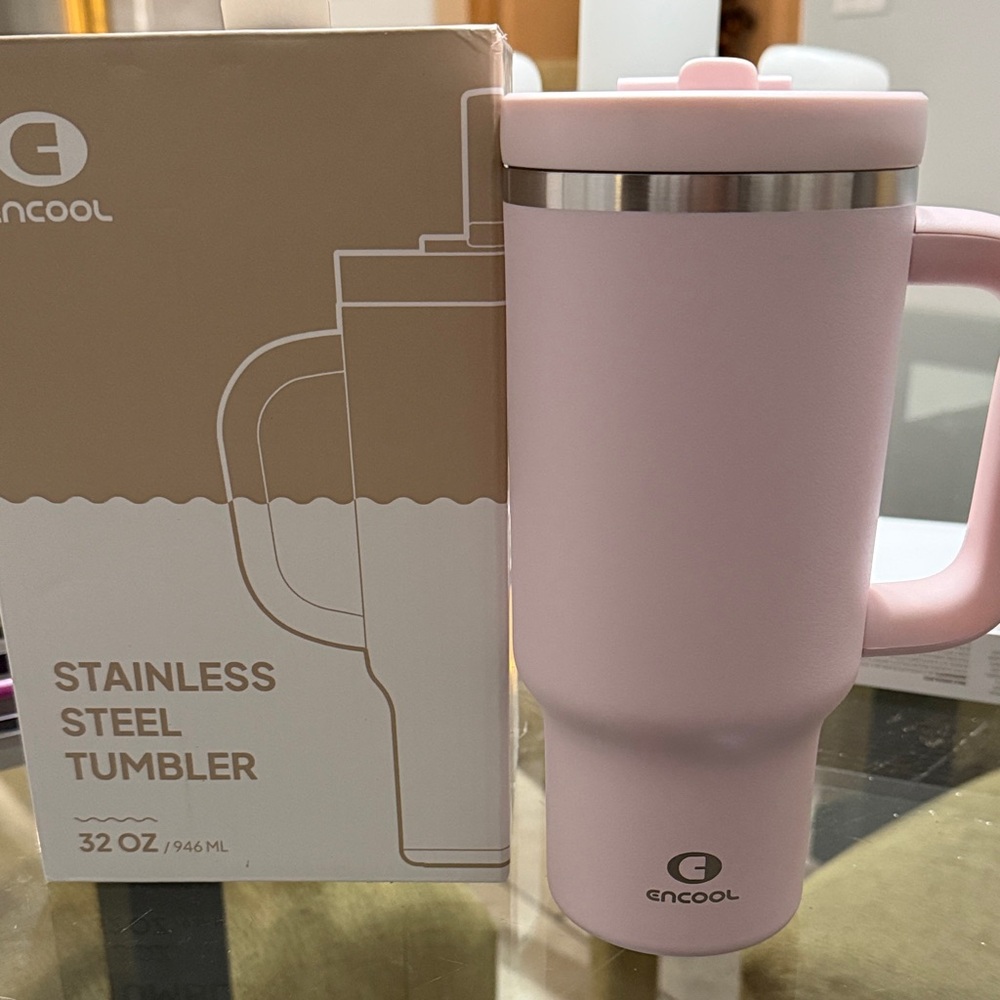 Pink Stainless Steel Tumbler - 32 oz